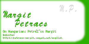 margit petracs business card